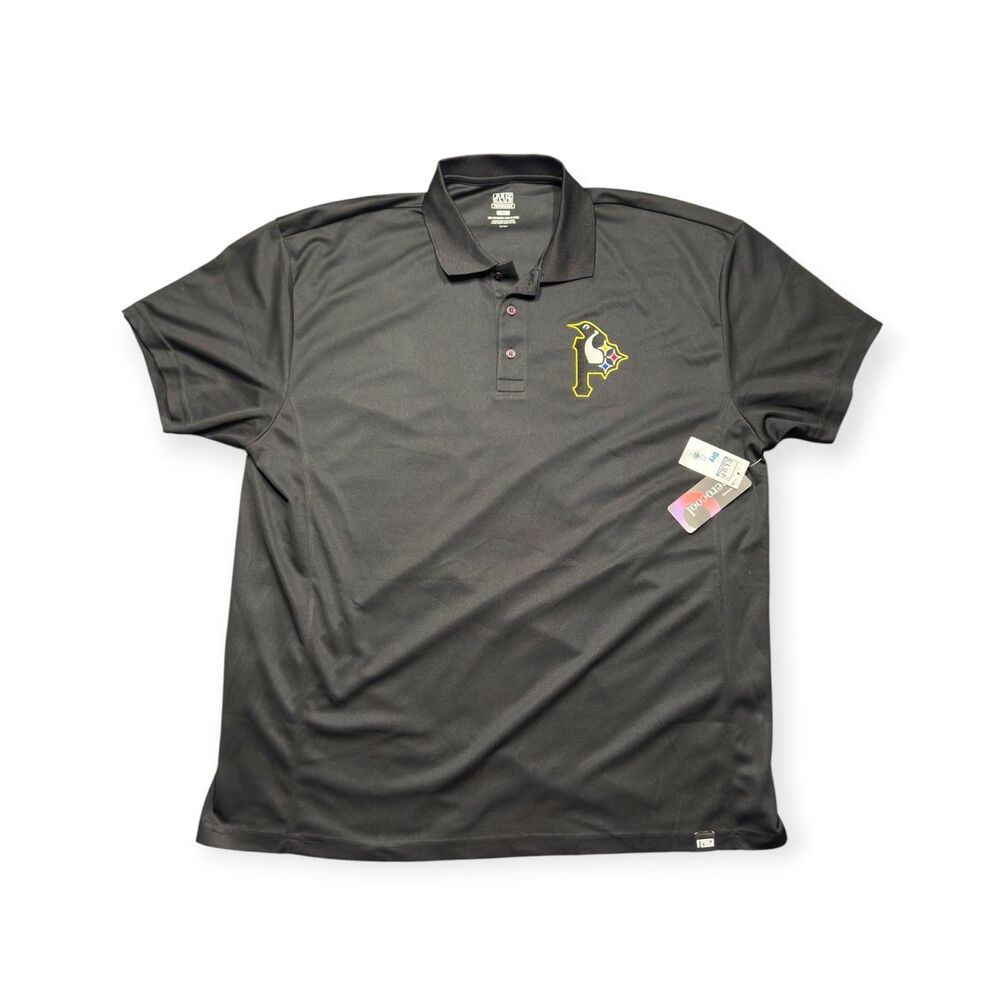 Pro Club Pittsburgh Penguins Polo Shirt Size 2XL Black‎ Collar Shirt Hockey BNWT